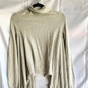 Cotton/Cashmere Blend Asymmetrical Cardigan/Wrap